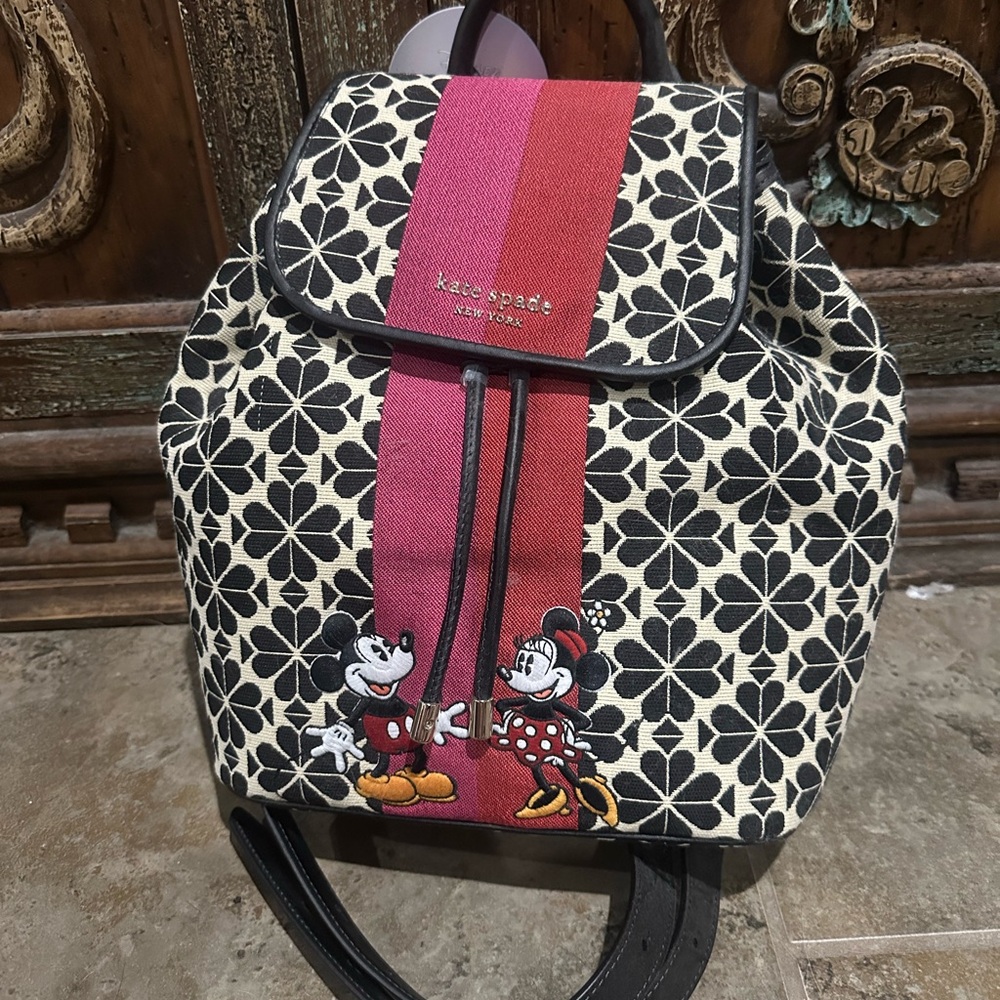 NWT Disney Parks Kate Spade Mickey Mouse and Minnie Backpack